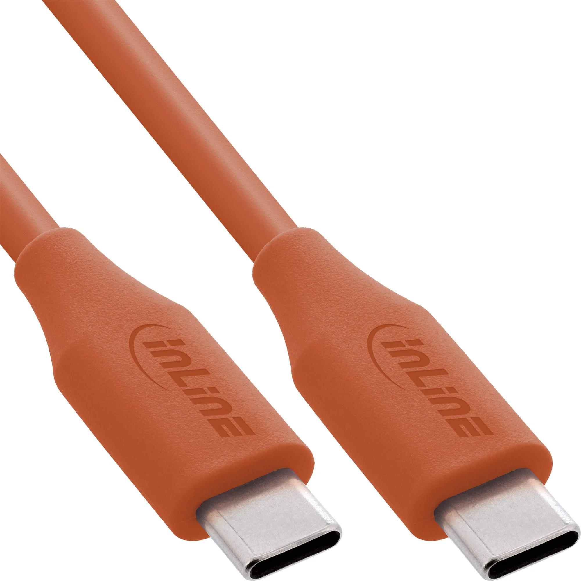 InLine USB 2.0 Kabel, USB-C Schnellladekabel 100W, Papaya / Orange 1m