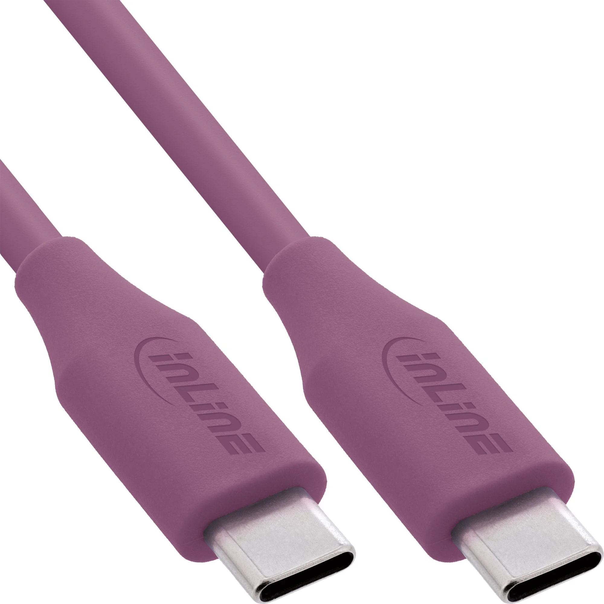 InLine USB 2.0 Kabel, USB-C Schnellladekabel 100W, Wild Berry / Violett 2m