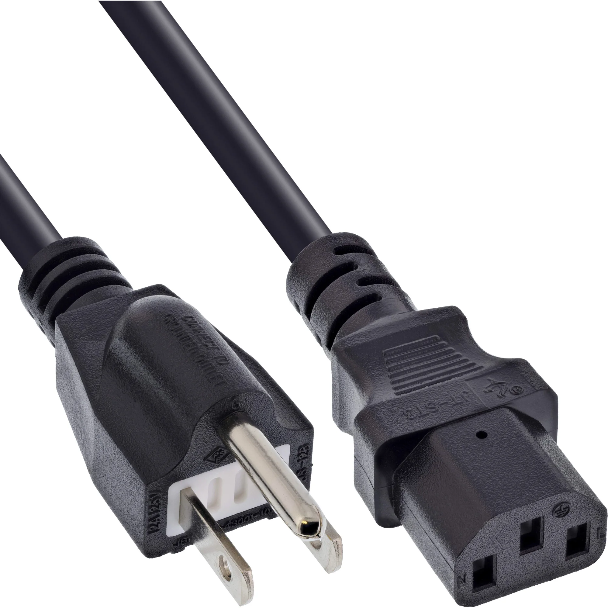 InLine B-16658J Stromkabel Schwarz 1,8 m Netzstecker Typ B IEC C13