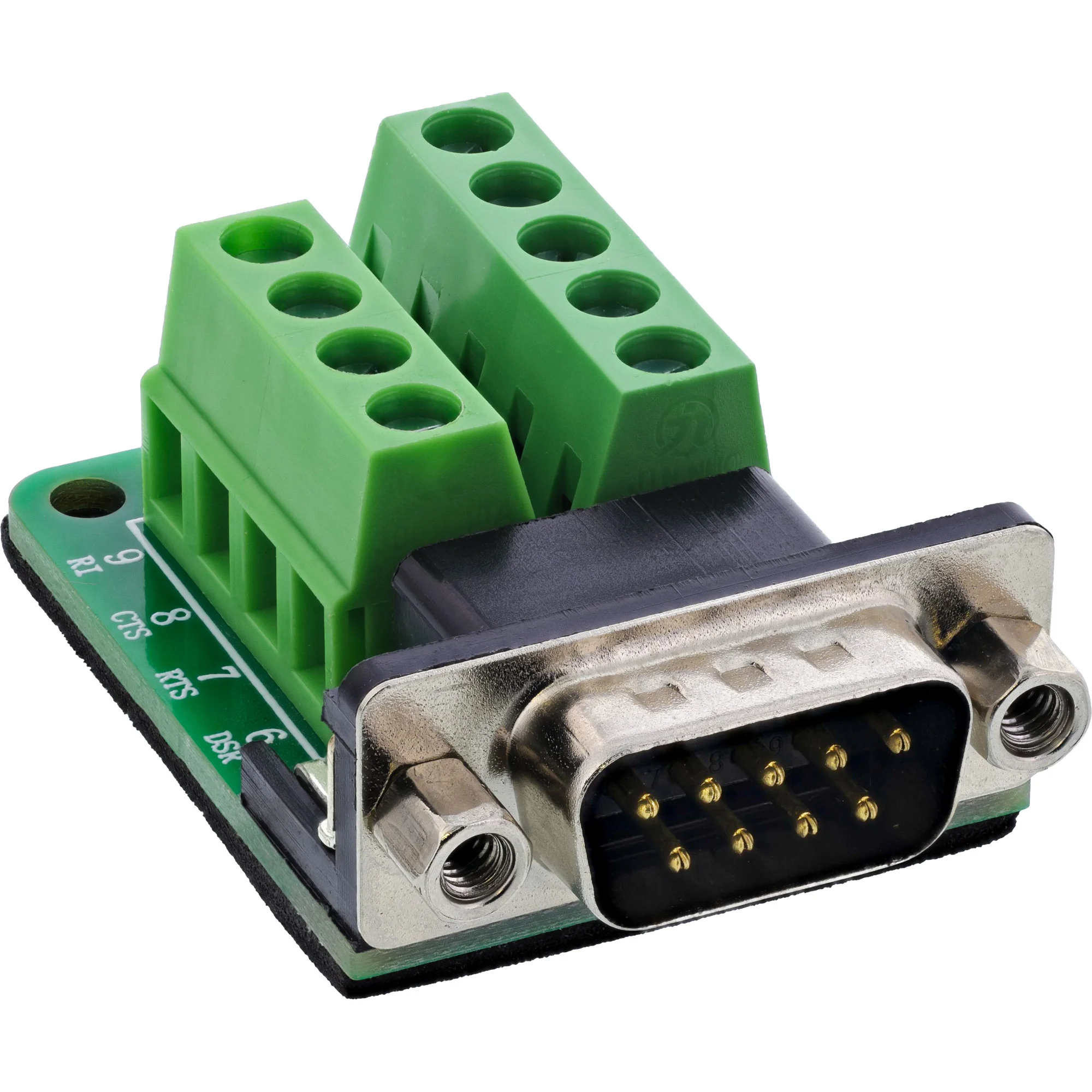 InLine 92501F Drahtverbinder Terminal block / D-Sub 9 Schwarz, Grün