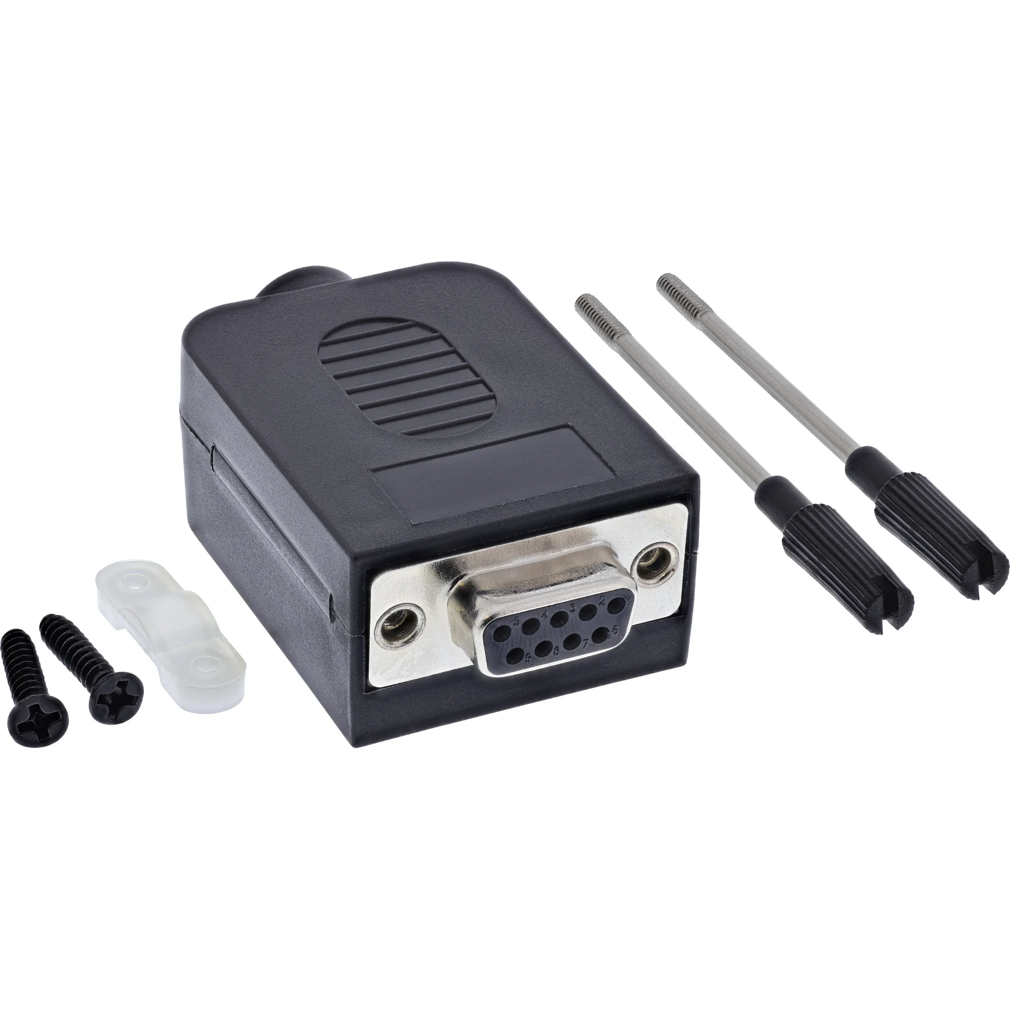 InLine 92501G Drahtverbinder Terminal block / D-Sub 9 Schwarz