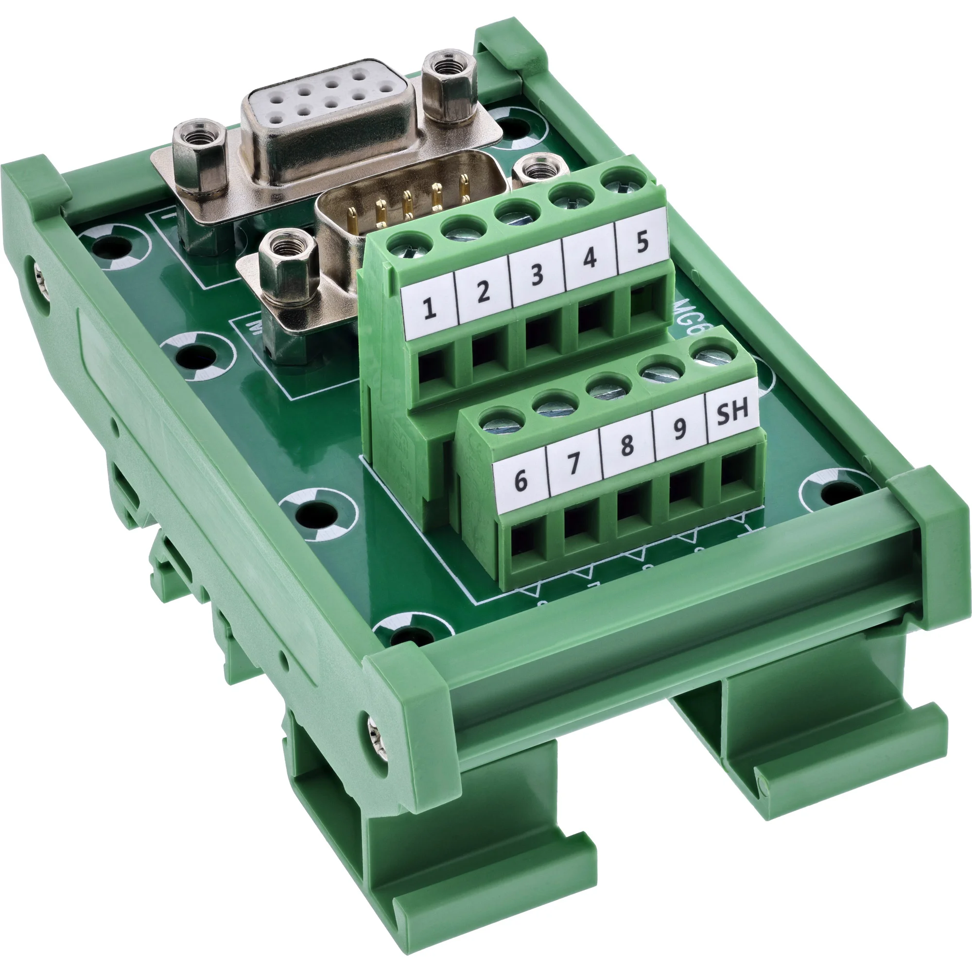 InLine 92501M Drahtverbinder Terminal block / D-Sub 9 Grün
