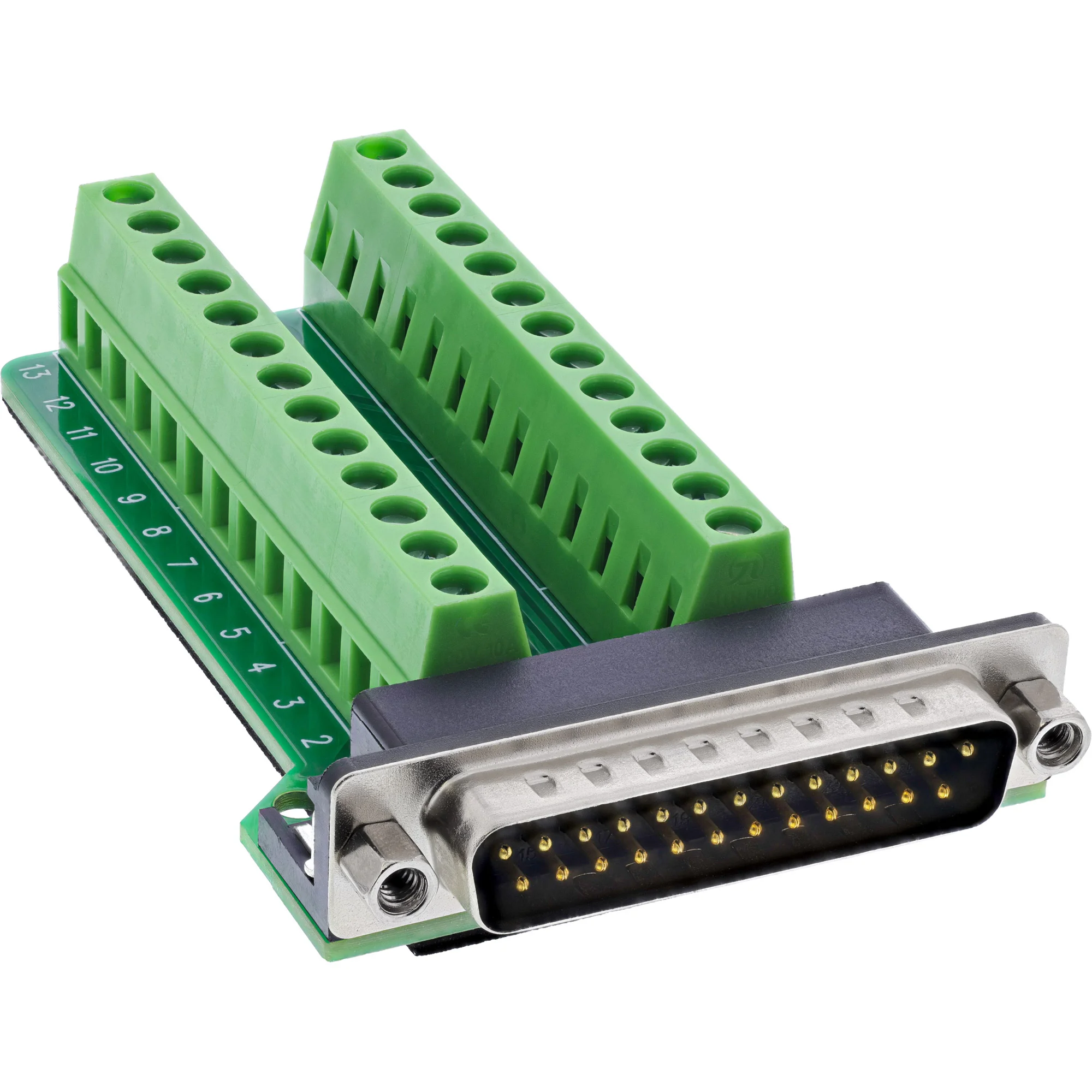 InLine 92502F Drahtverbinder Terminal block / D-Sub 25 Grün