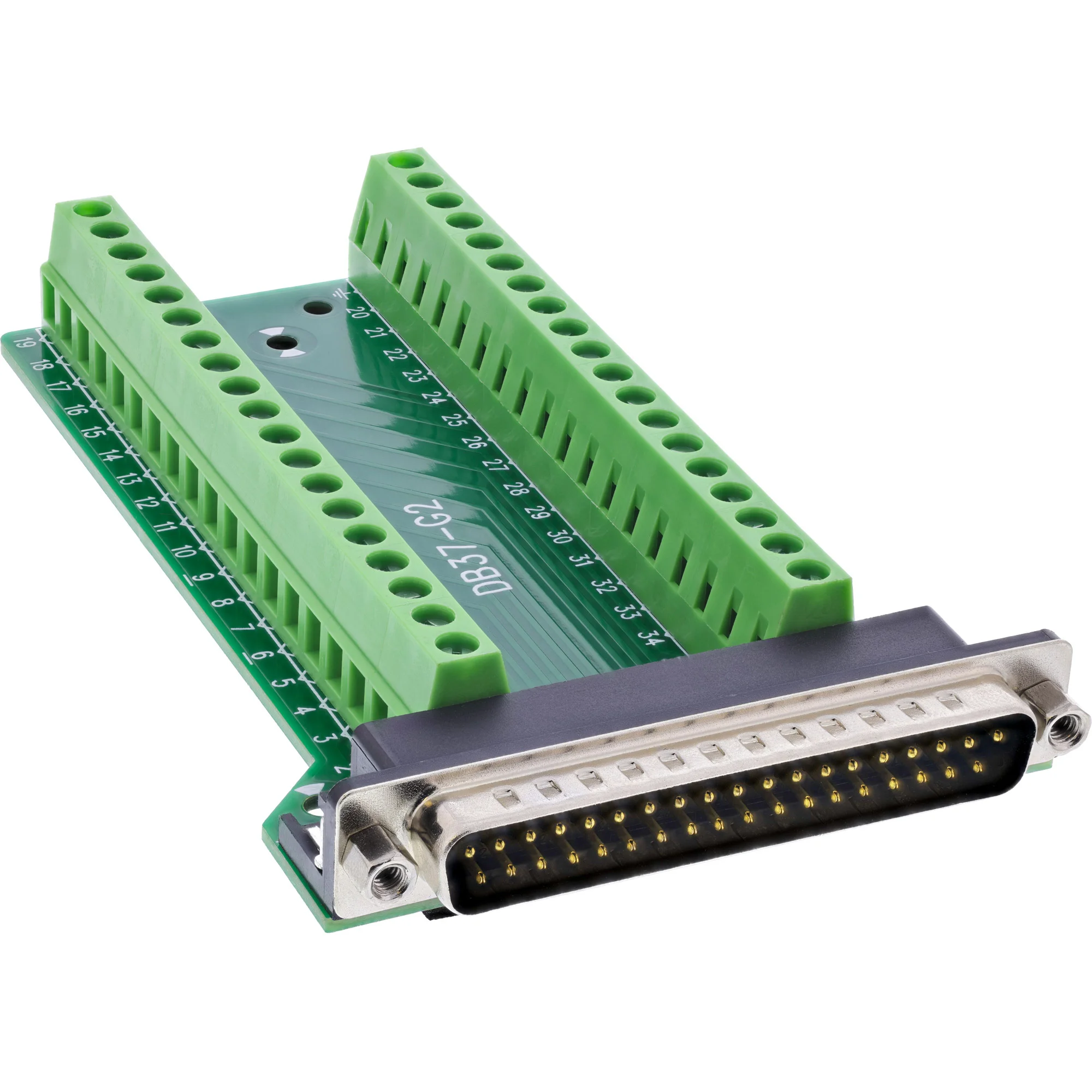 InLine 92502J Drahtverbinder Terminal block / D-Sub 37 Schwarz, Grün