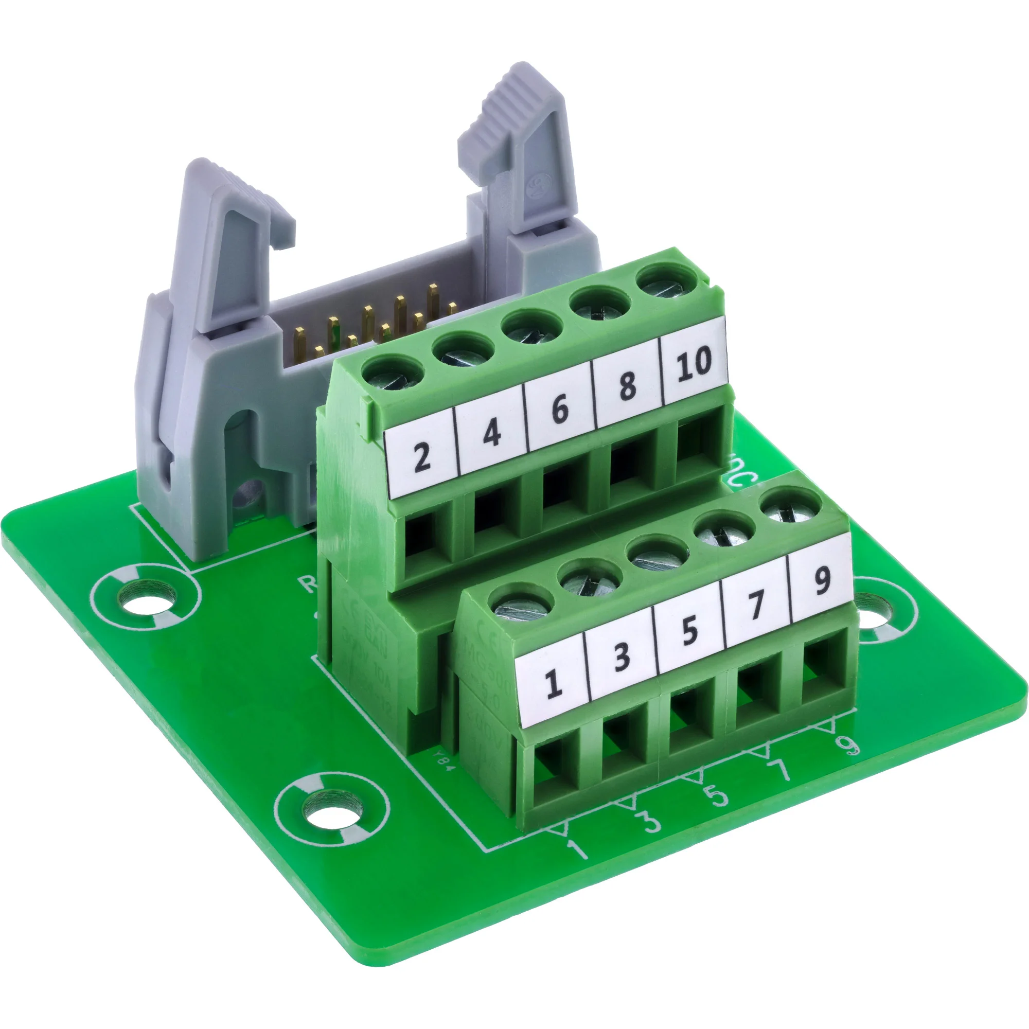 InLine 92504O Drahtverbinder IDC 10 / Terminalblock 5 Klemmen Grün, Hellgrau
