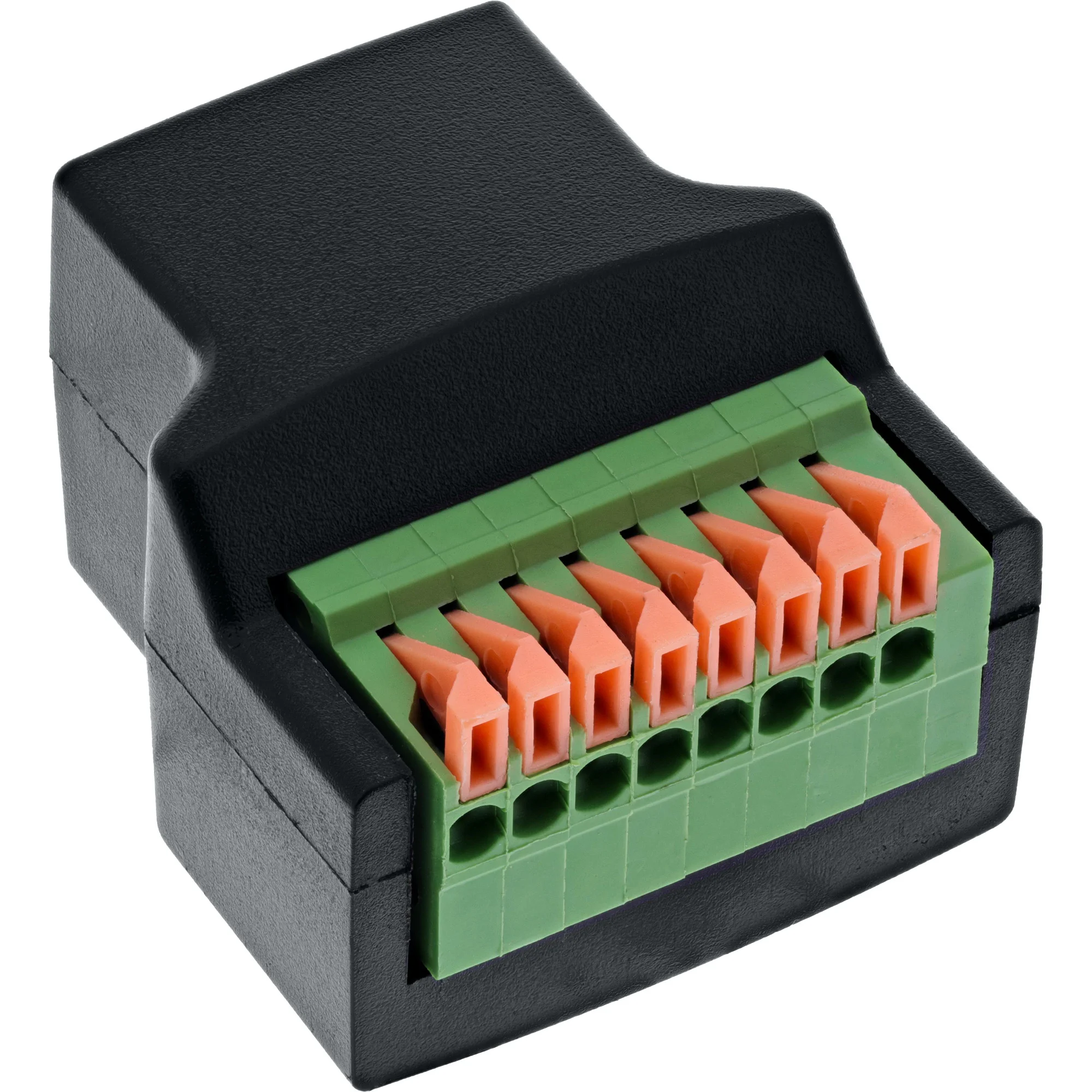 InLine 92505E Drahtverbinder RJ45 8P8C / Terminalblock, 8-polig Schwarz