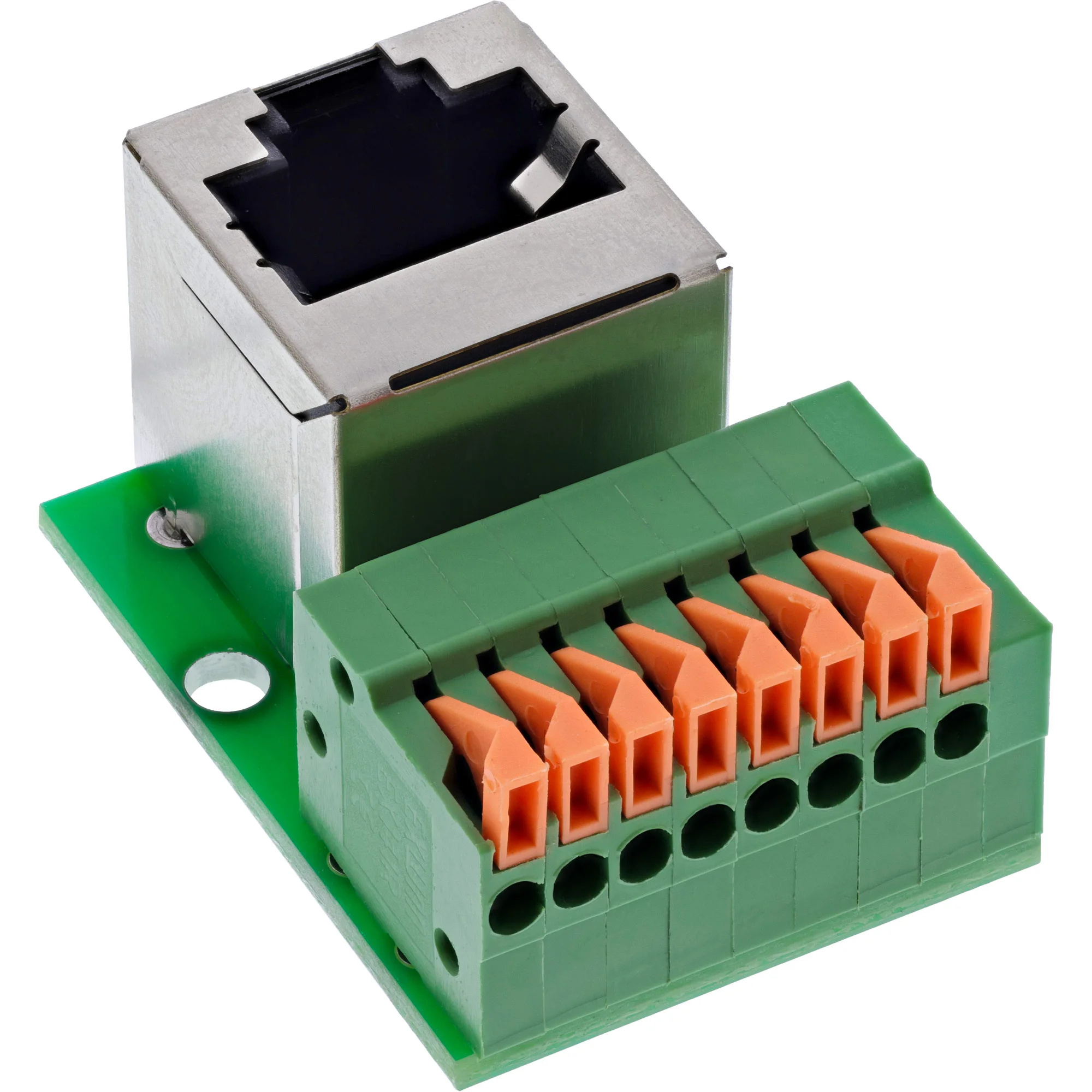 InLine 92505G Drahtverbinder RJ45 Cat.5e 8P8C / Terminalblock, 8-polig Grün
