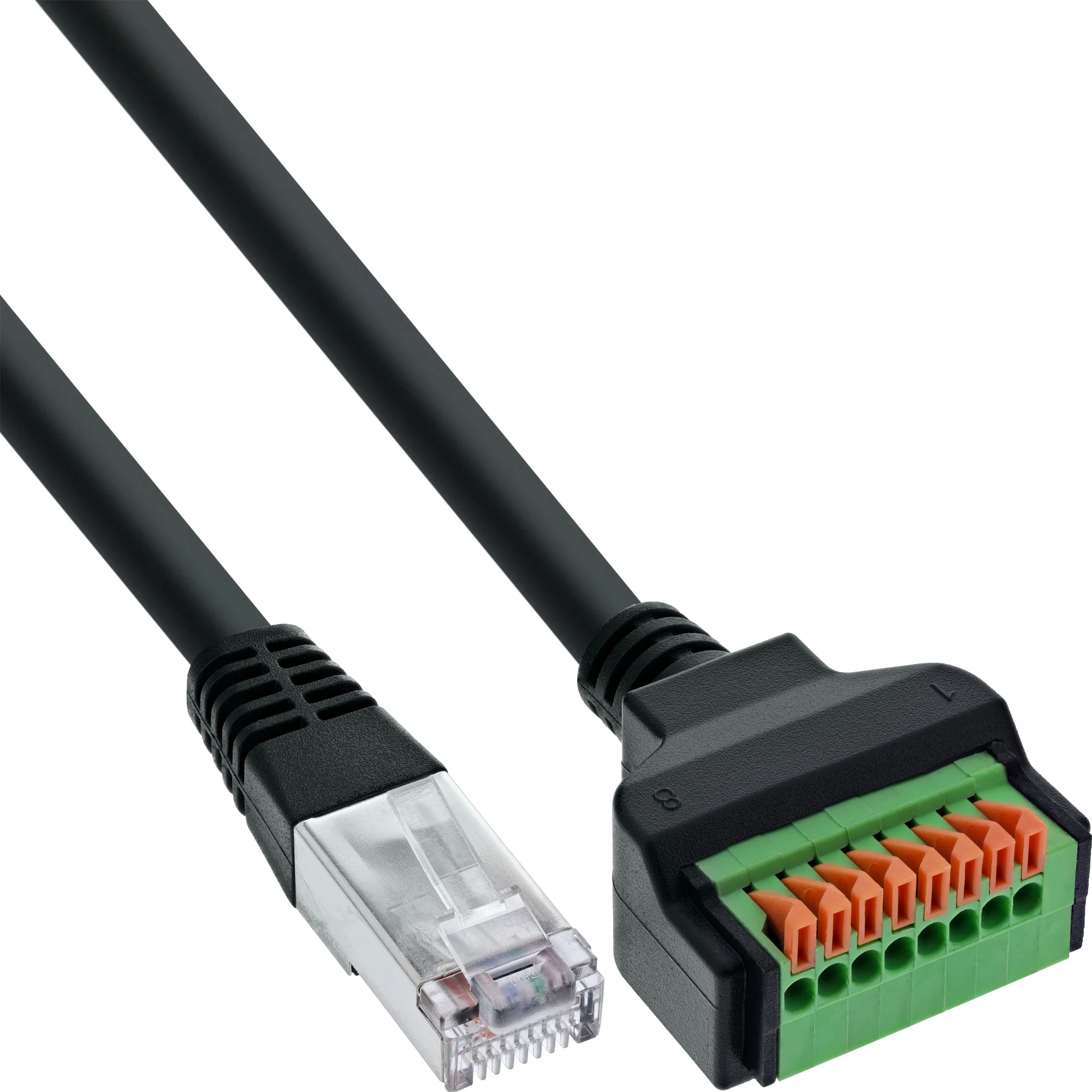 InLine 92505I Drahtverbinder RJ45 Cat.5e 8P8C / Terminalblock, 8-polig Schwarz