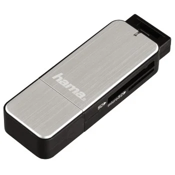 Hama 123900 Kartenleser USB 3.2 Gen 1 (3.1 Gen 1) Schwarz, Silber
