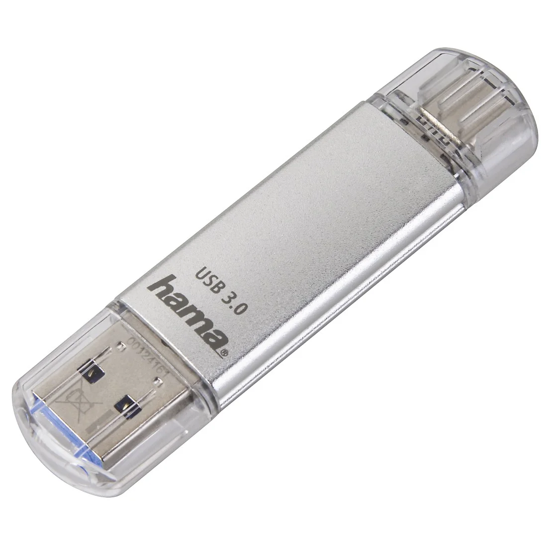 Hama C-Laeta USB-Stick 16 GB USB Type-A / USB Type-C 3.2 Gen 1 (3.1 Gen 1) Silber