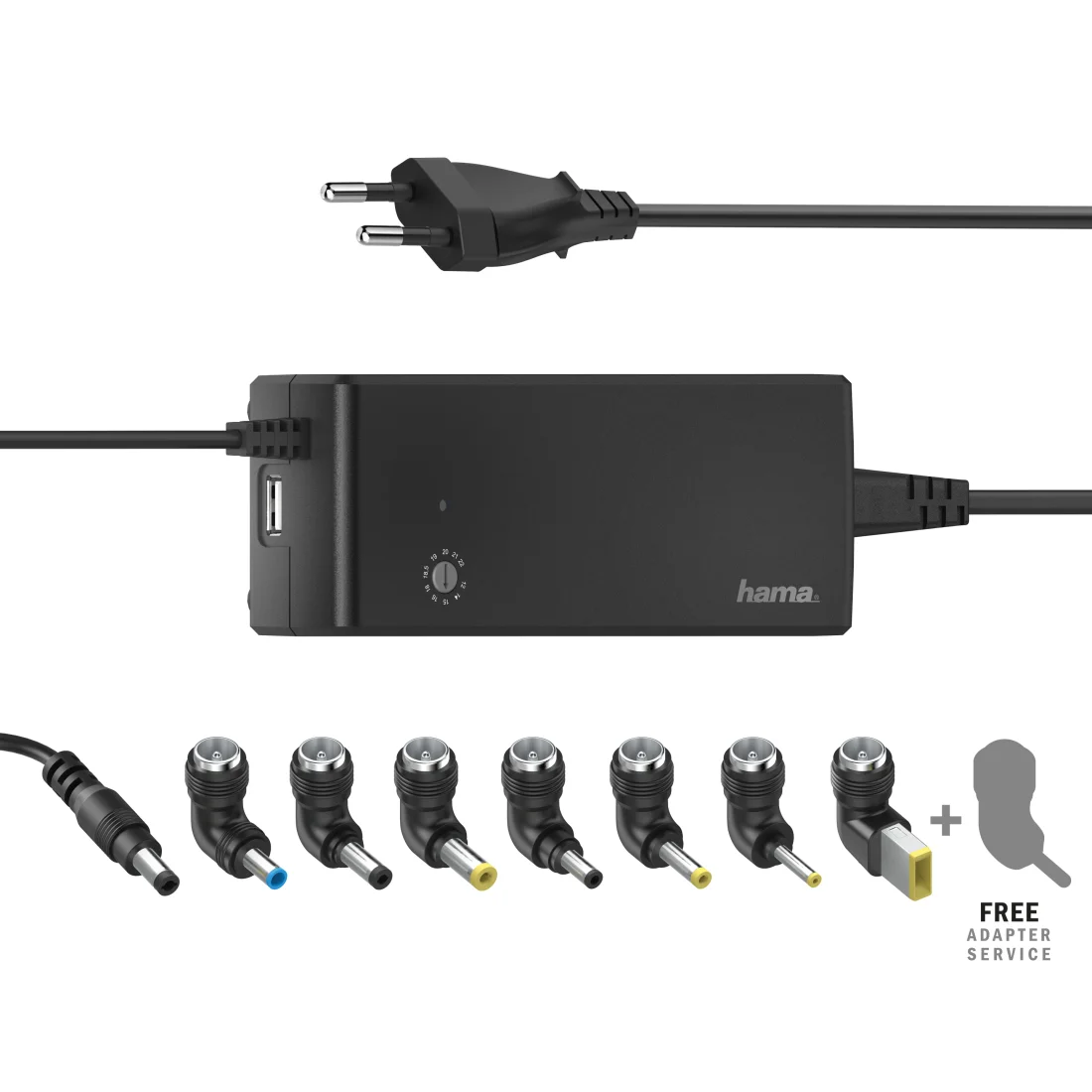 Hama 00200004 Ladegerät für Mobilgeräte Laptop Schwarz AC Drinnen