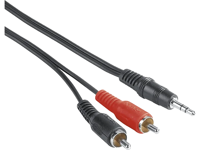 HAMA 3.5-mm-Klinken-Stecker auf 2x Cinch-Stecker, Audiokabel, 5 m
