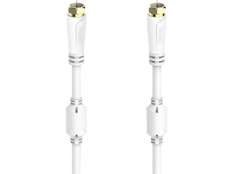 HAMA 100 dB, 1.5 m F-Stecker auf F-Stecker, SAT-Anschlusskabel, 1,5