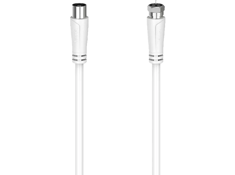 HAMA F-Stecker auf Koax-Kupplung, 1.5 m, 90 dB, SAT-Anschlusskabel, 1,5 m