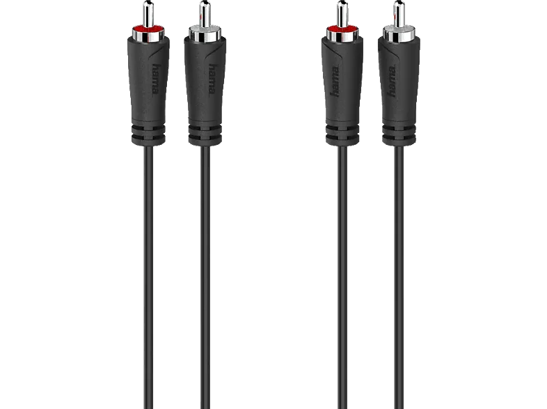 HAMA 2x Cinch-Stecker auf Cinch-Stecker, Kabel, 1,5 m