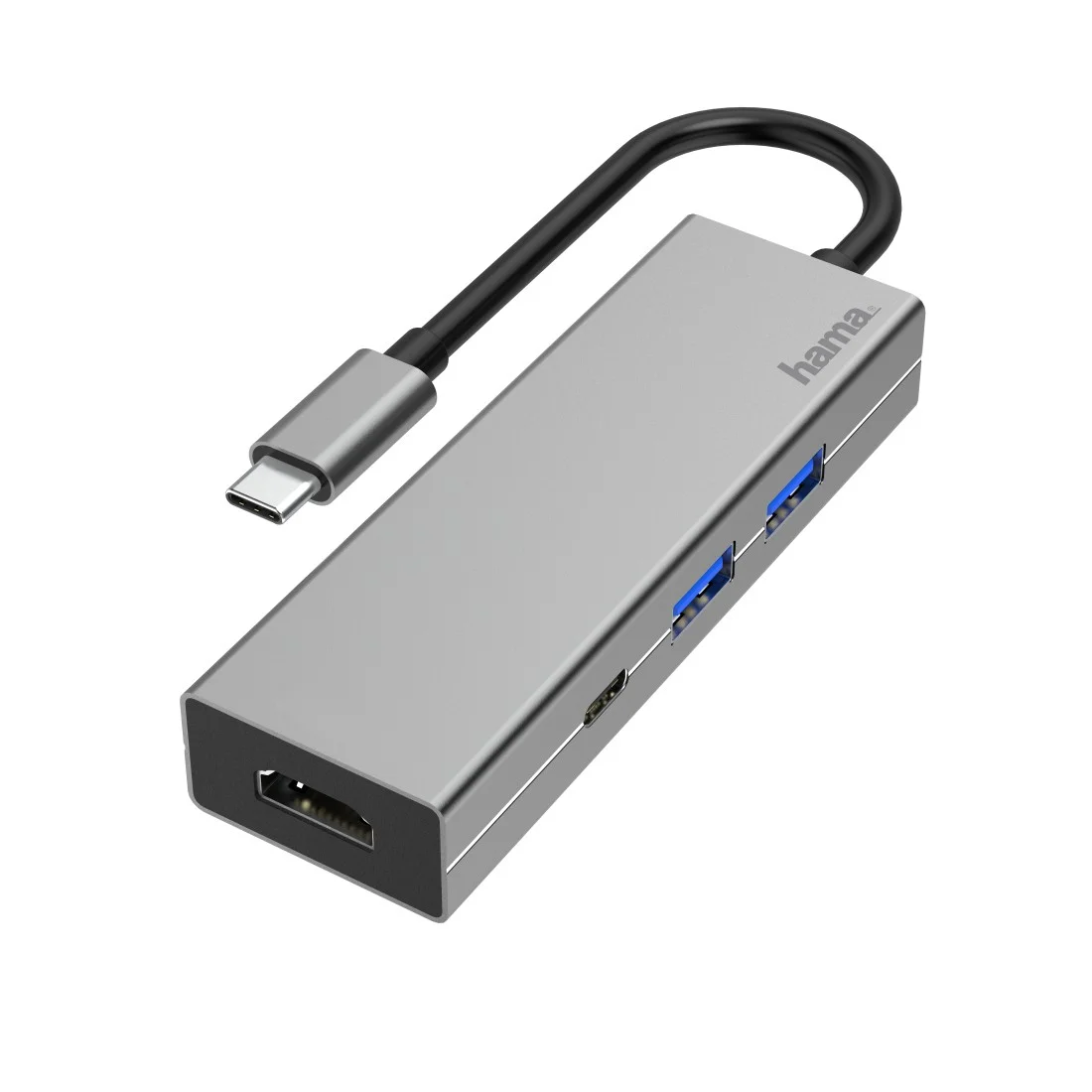 Hama 00200107 laptop-dockingstation & portreplikator USB 3.2 Gen 1 (3.1 Gen 1) Type-C Anthrazit, Grau