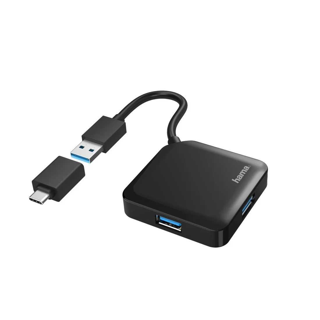 Hama 00200116 Schnittstellen-Hub USB 3.2 Gen 1 (3.1 Gen 1) Type-A + Type-C 5000 Mbit/s Schwarz
