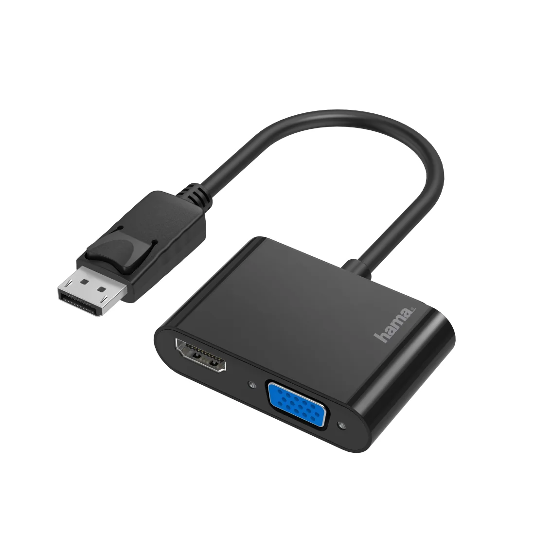 Hama 00200334 Videokabel-Adapter DisplayPort HDMI + VGA (D-Sub) Schwarz