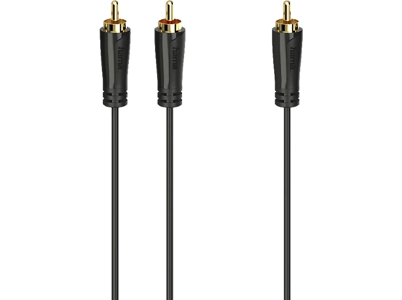 HAMA Cinch-Stecker auf 2 Cinch-Stecker, Subwooferkabel, 5 m