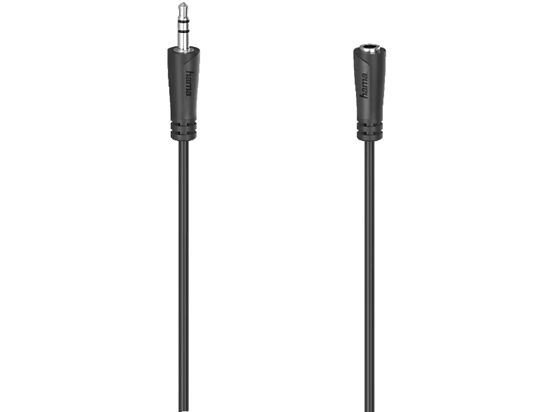 HAMA 3.5-mm-Klinken-Stecker auf 3.5-mm-Klinken-Kupplung, Verlängerungskabel, 5 m