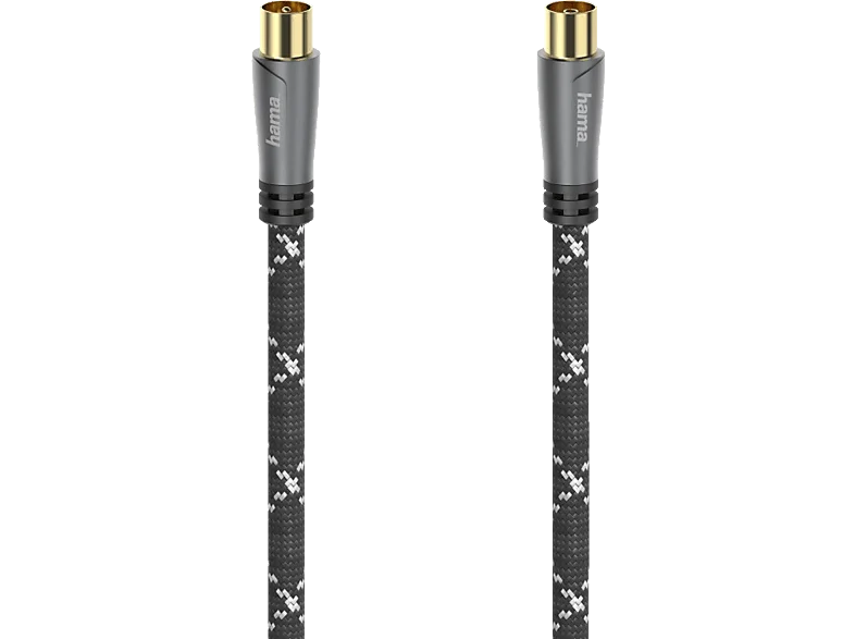 HAMA 120 dB, 3 m Koax-Stecker auf Koax-Kupplung, Antennen-Kabel,