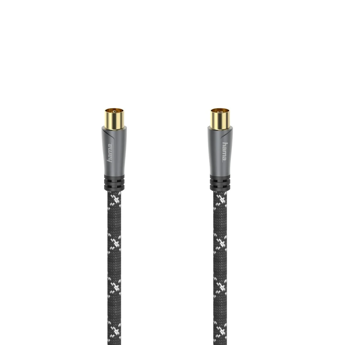 Hama 00205073 Koaxialkabel 10 m Koaxial Schwarz, Grau