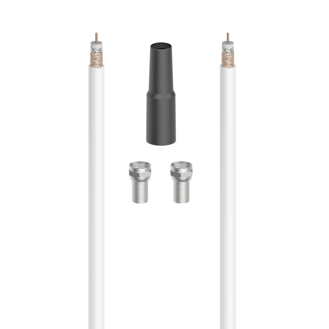 Hama 00205041 Koaxialkabel 10 m Koaxial Weiß