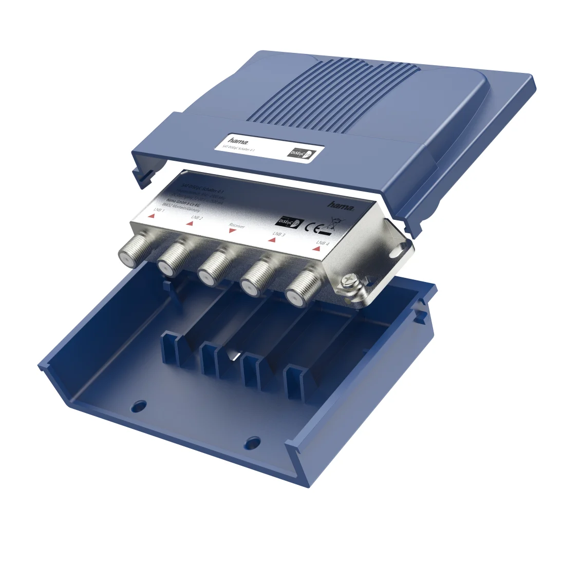 Hama 00205290 Kabelspalter oder -kombinator Kabelsplitter Blau, Silber