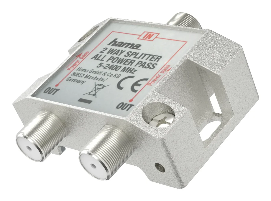 Hama 00205231 Kabelspalter oder -kombinator Kabelsplitter Silber