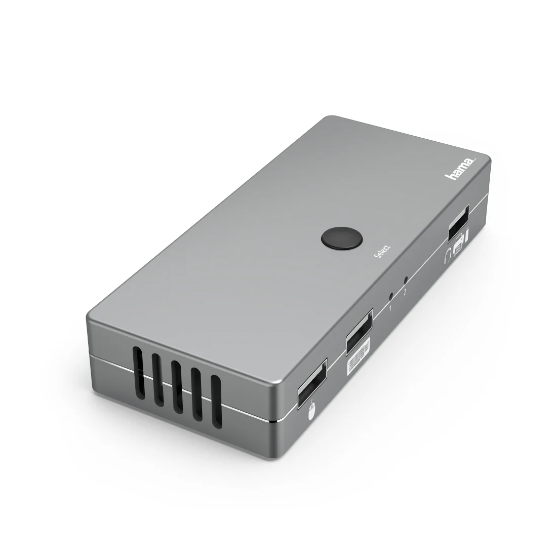 Hama 00200135 Tastatur/Video/Maus (KVM)-Switch Metallisch