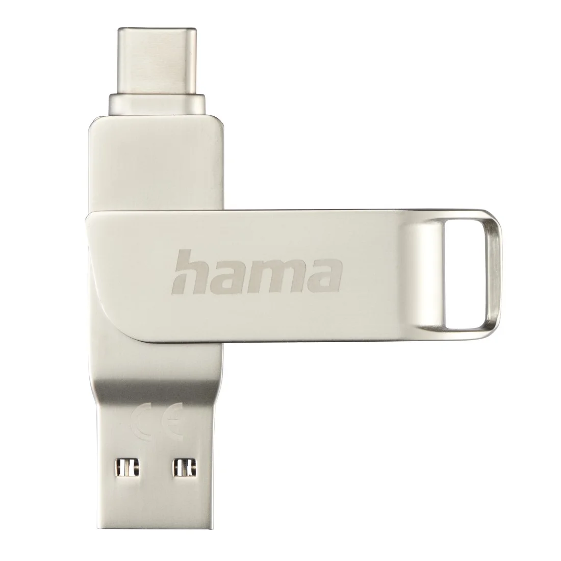 Hama C-Rotate Pro USB-Stick 64 GB USB Type-A / USB Type-C 3.2 Gen 1 (3.1 Gen 1) Silber