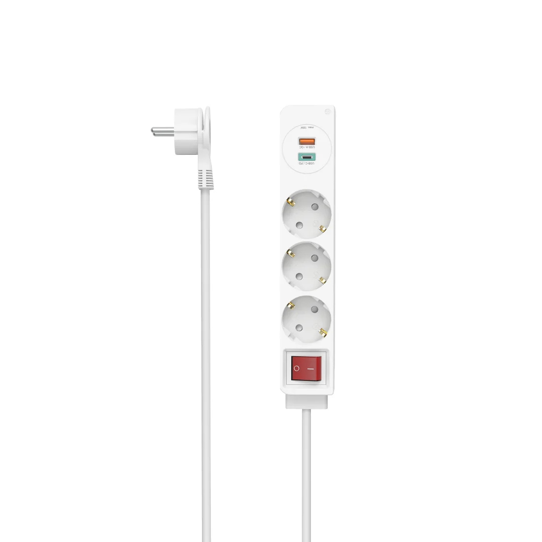 Hama 00223185 Verlängerungskabel 1,4 m 3 AC-Ausgänge Drinnen Weiß