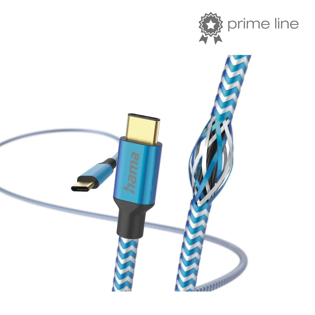 Hama Reflective USB Kabel USB 2.0 1,5 m USB C 0,48 Gbit/s Blau