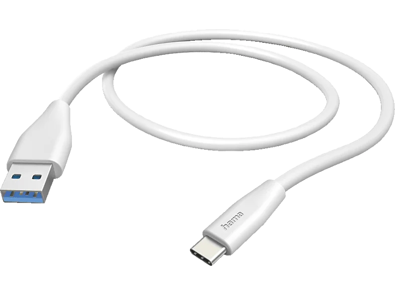 HAMA USB-A auf USB-C, Ladekabel, 1,5 m, Weiß