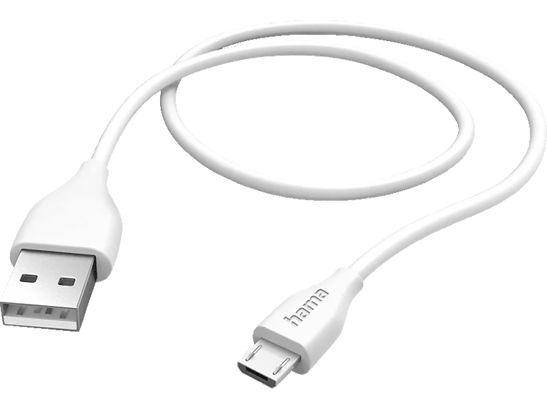 HAMA USB-A auf Micro-USB, Ladekabel, 1,5 m, Weiß