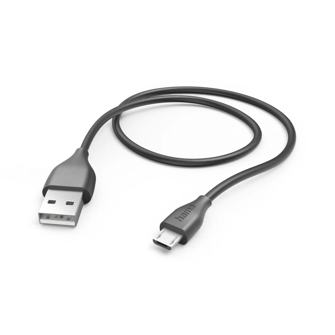 Hama 00201586 USB Kabel USB 2.0 1,5 m Micro-USB A USB A 0,48 Gbit/s Schwarz