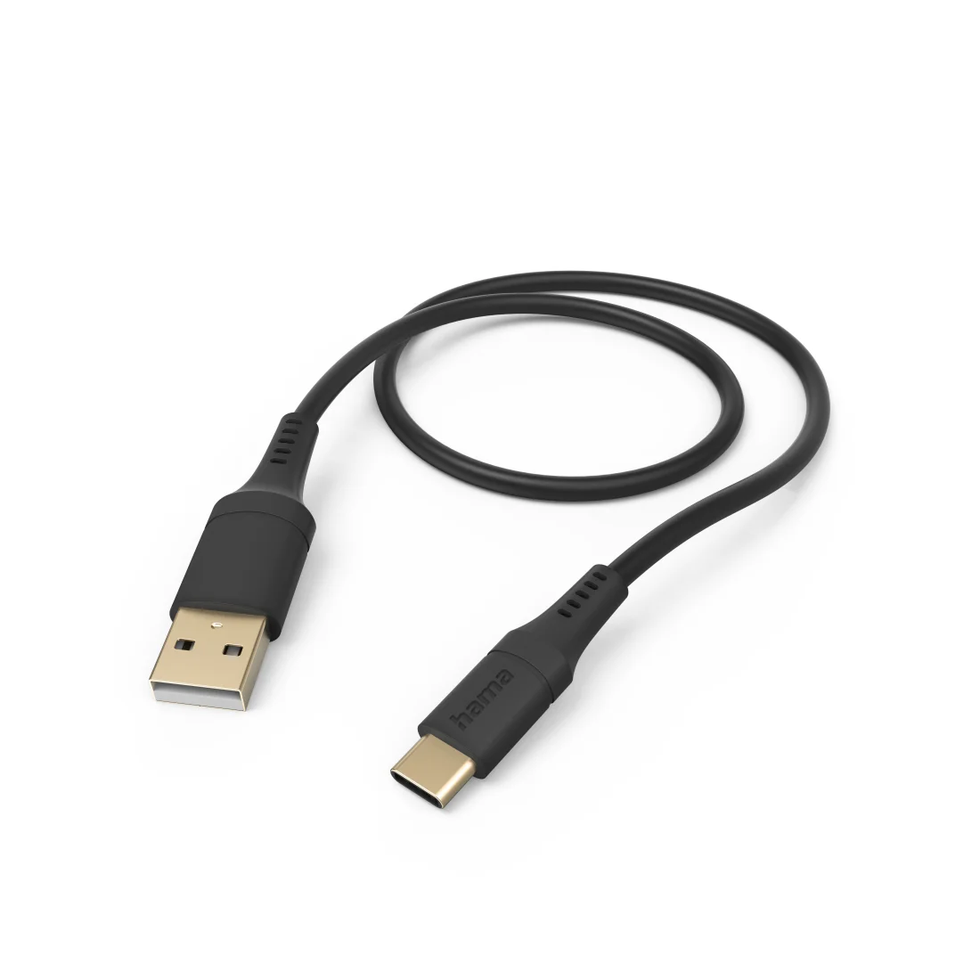 Hama Flexible USB Kabel USB 2.0 1,5 m USB A USB C 0,48 Gbit/s Schwarz