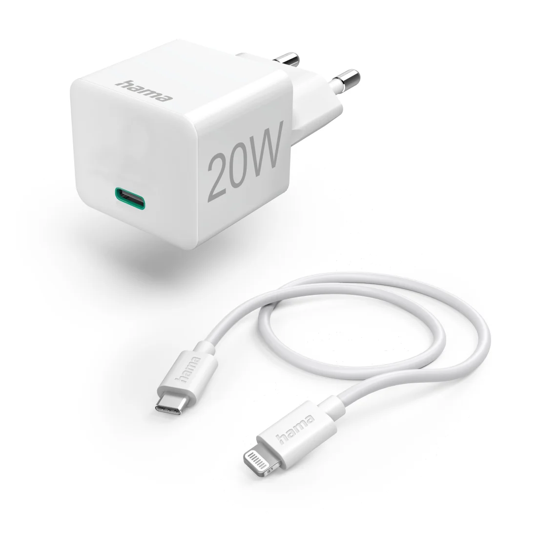 Hama 00201620 Ladegerät für Mobilgeräte Smartphone, Tablets Weiß AC Schnellladung Drinnen