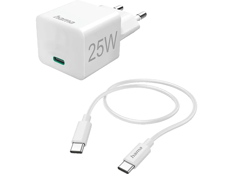 HAMA USB-C, PD, Mini - Schnellladegerät Universal 25 Watt, Weiß