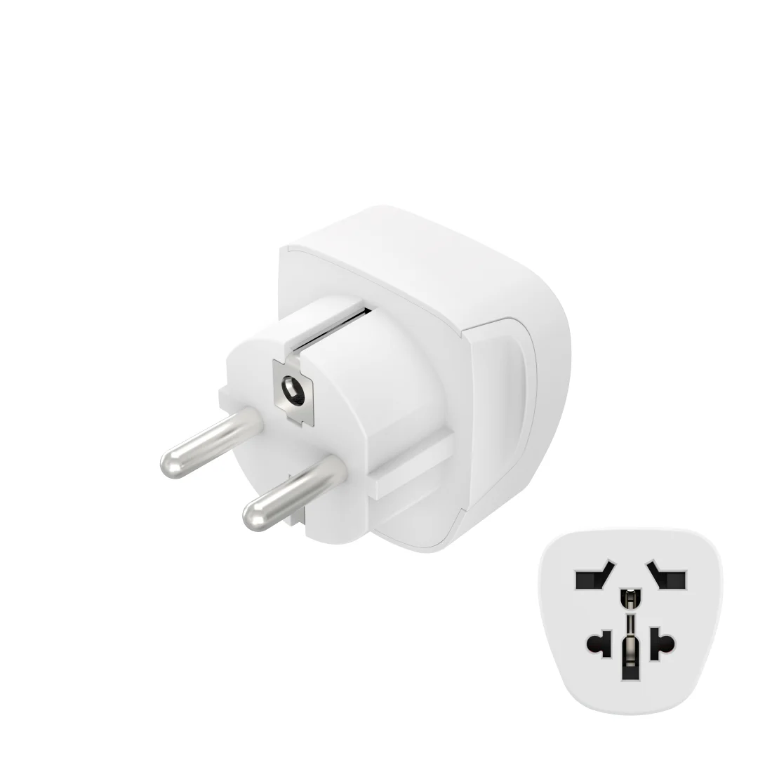Hama 00223456 Netzstecker-Adapter Typ E/F hybrid Universal Weiß