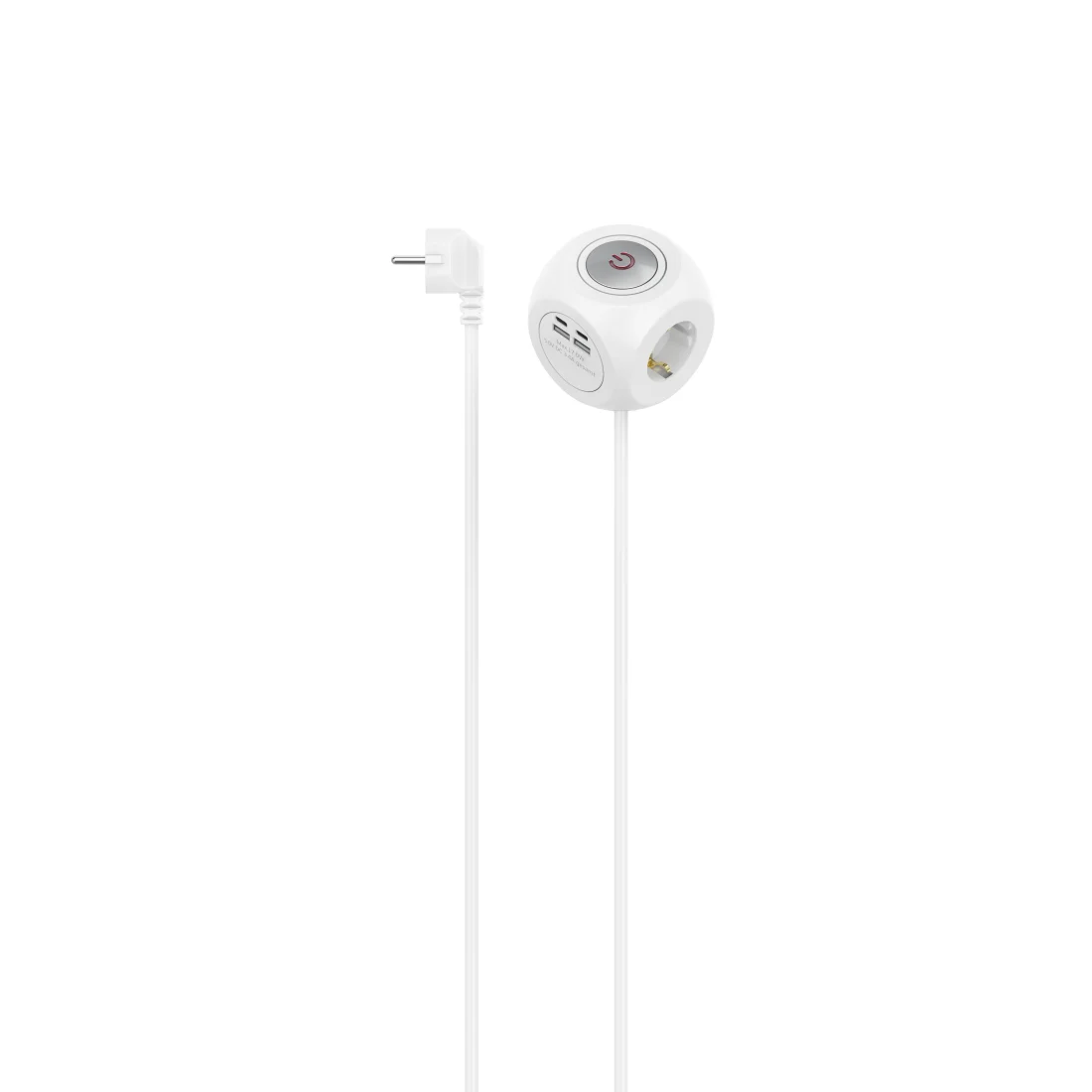 Hama 00223195 Verlängerungskabel 1,4 m 3 AC-Ausgänge Drinnen Weiß