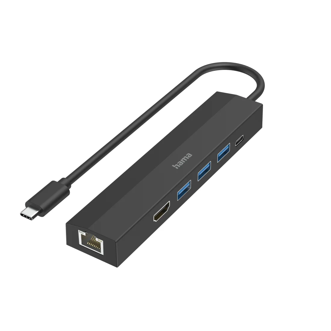 Hama 00200144 Schnittstellen-Hub USB 3.2 Gen 1 (3.1 Gen 1) Type-C 5000 Mbit/s Schwarz