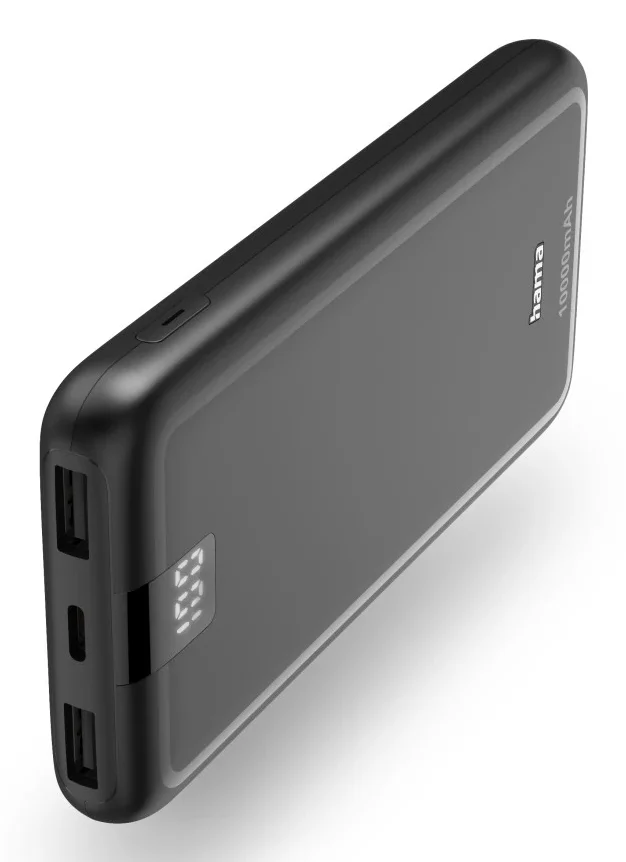 Hama 00201709 Powerbank Lithium Polymer (LiPo) 10000 mAh Anthrazit