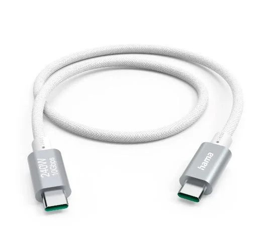 Hama Full-Featured USB Kabel USB 3.2 Gen 2 (3.1 Gen 2) 1,5 m USB C 10 Gbit/s 240 W Weiß