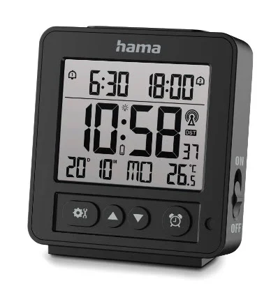 Hama Rhodos Digitaler Wecker Schwarz