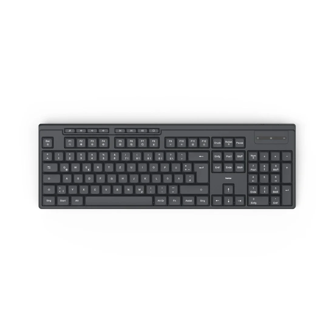 Hama WK-200 Tastatur Heimbüro RF Wireless QWERTZ Deutsch Schwarz