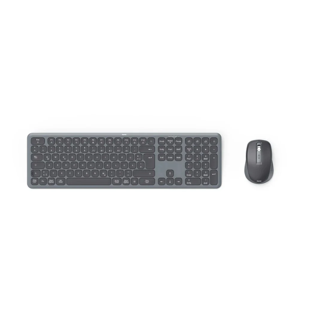 Hama WKM-550 Tastatur Maus enthalten Heimbüro RF Wireless + Bluetooth QWERTZ Deutsch Schwarz