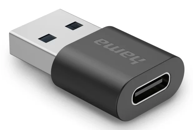 Hama USB-Adapter, USB-A-Stecker - USB-C-Buchse, USB 3.2 Gen2, 10 Gbit / s