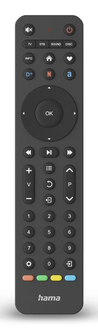 Hama 00221053 Fernbedienung IR Wireless TV Drucktasten