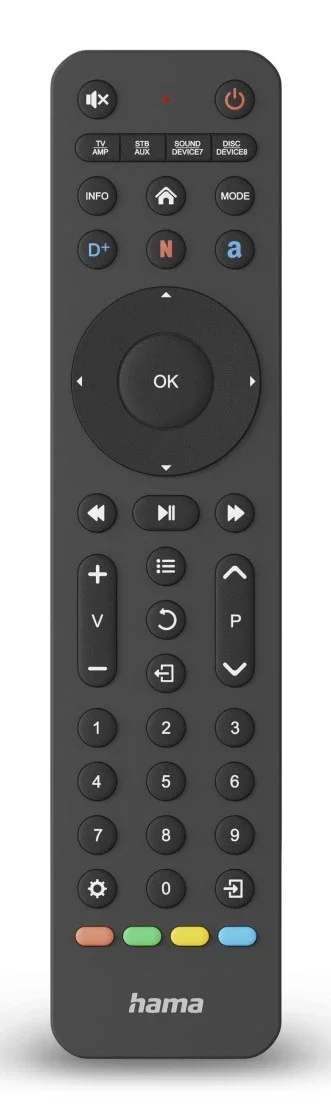 Hama 00221055 Fernbedienung IR Wireless TV Drucktasten